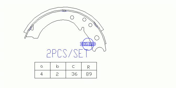 ISUZU ELF150 250 Hipac バン NISSAN アトラス ドラム ブレーキ シューズ OEM:5462200010 K4404 T404 GS7146、OK-BS508